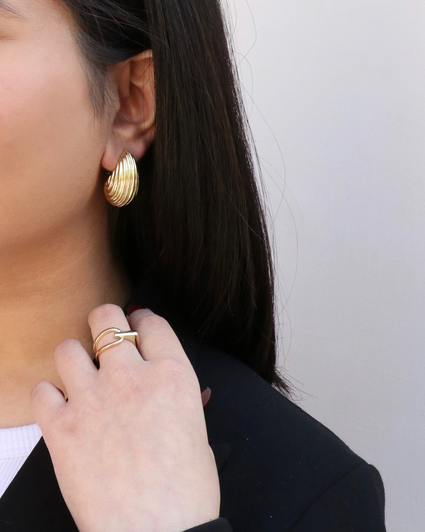 Striped Waterdrop Earrings