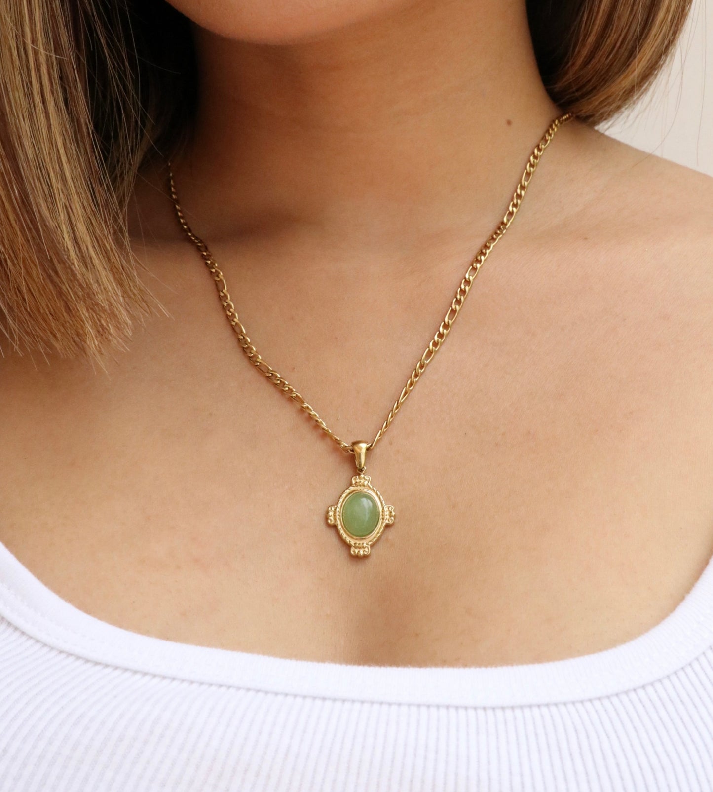 Natural Aventurine Goddess Necklace