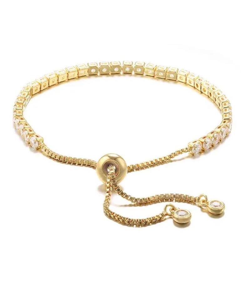 Dainty Tennis Slider Bracelet
