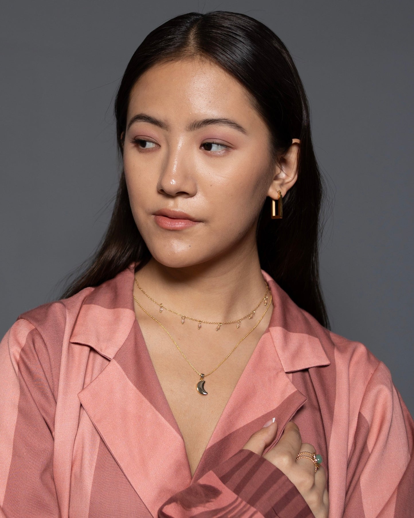 Arched Hoop Earrings