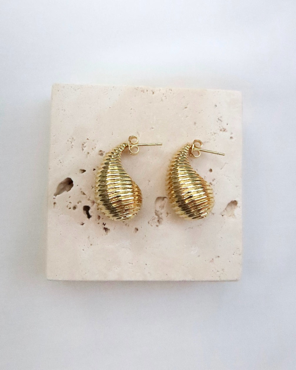 Striped Teardrop Earrings