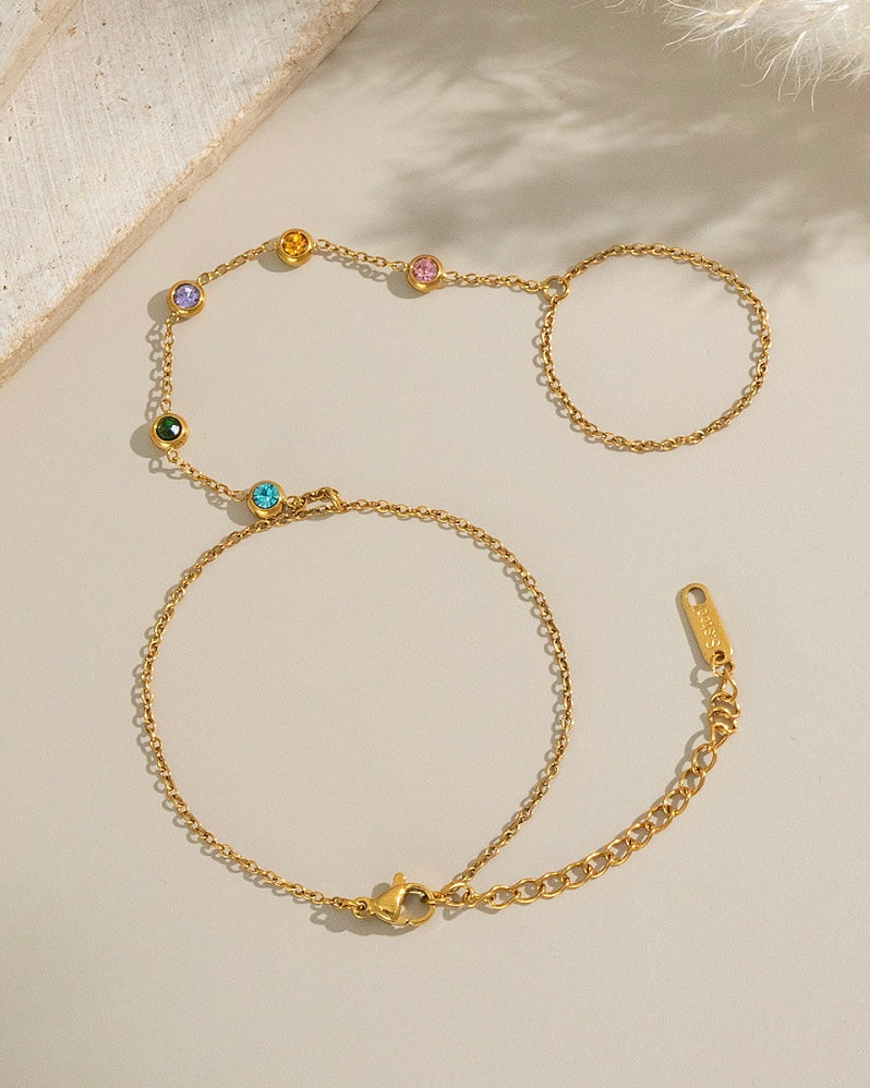 Colourful Hand Chain Bracelet