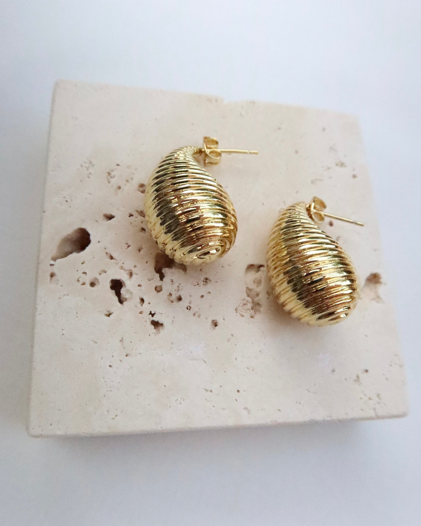 Striped Teardrop Earrings