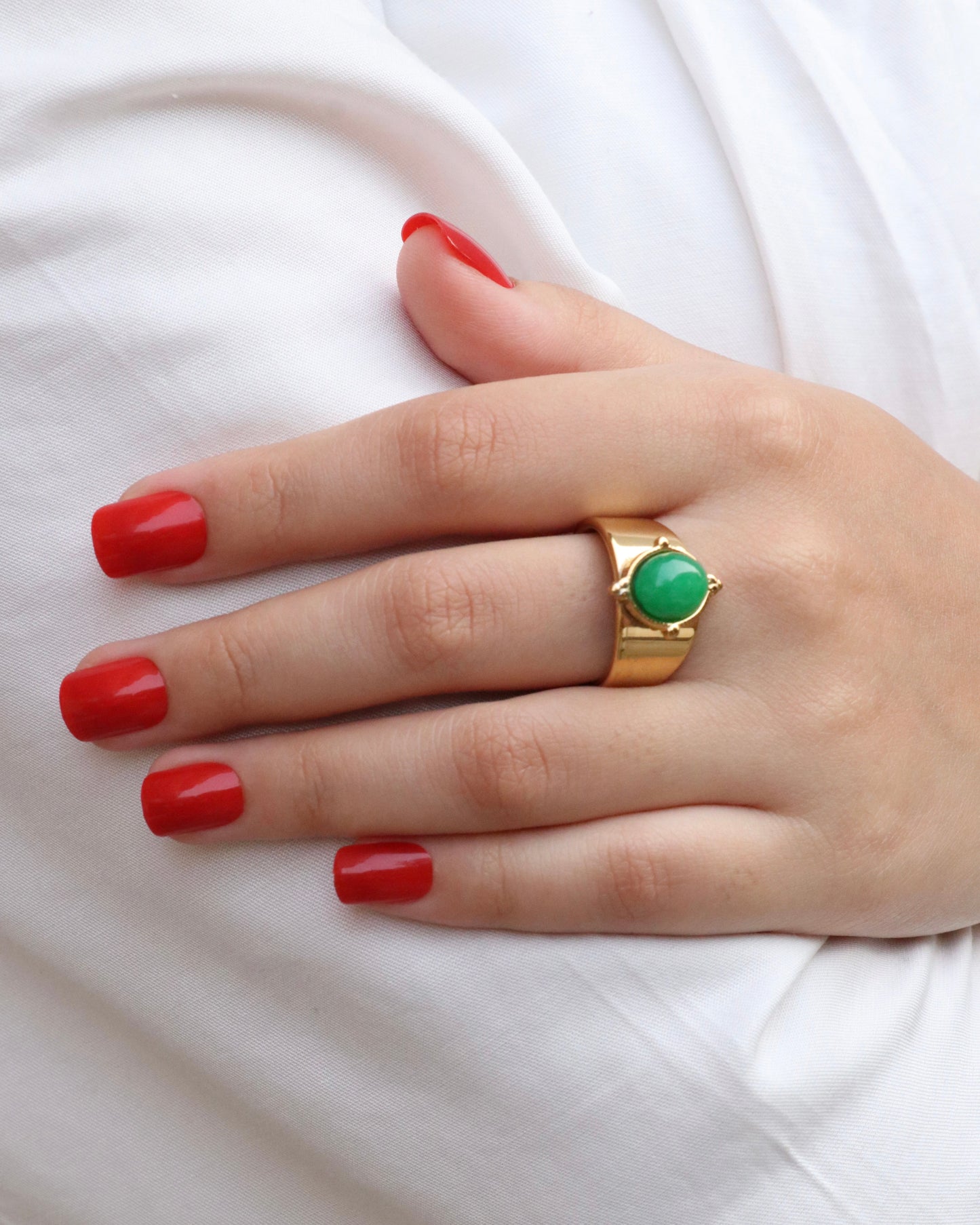 Natural Aventurine Stone Ring