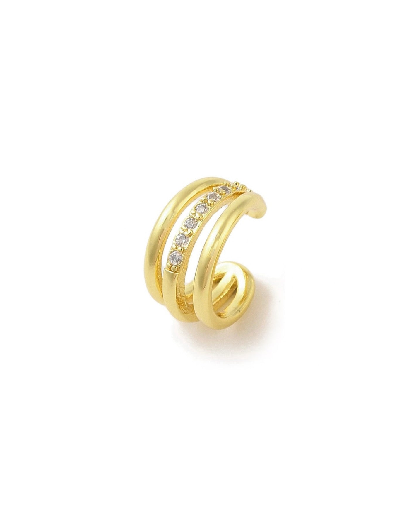 Studded Triple Row Ear Cuff