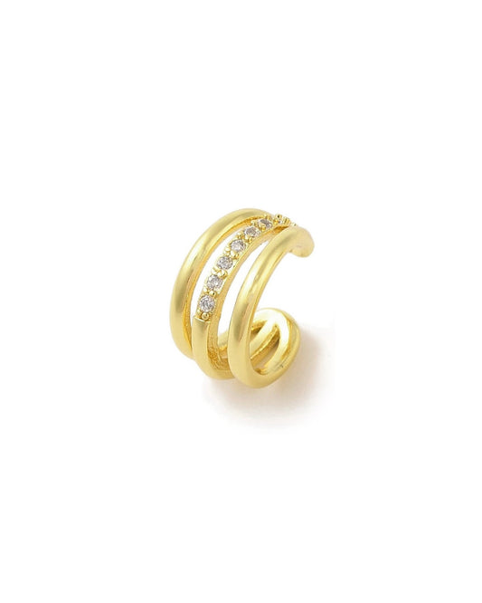 Studded Triple Row Ear Cuff