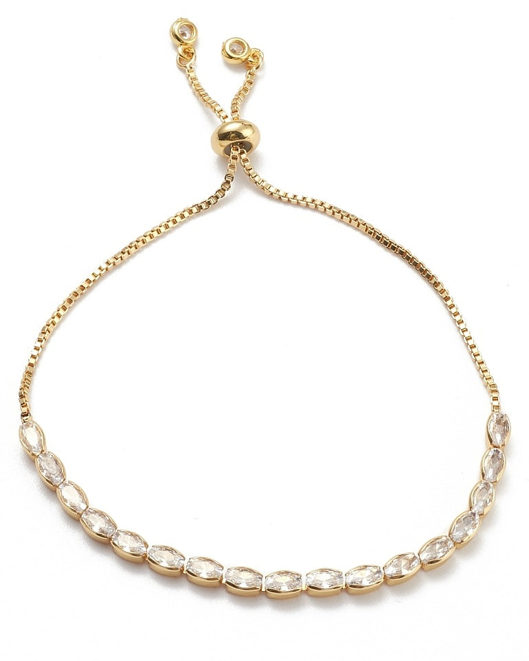 Oval Tennis Slider Bracelet