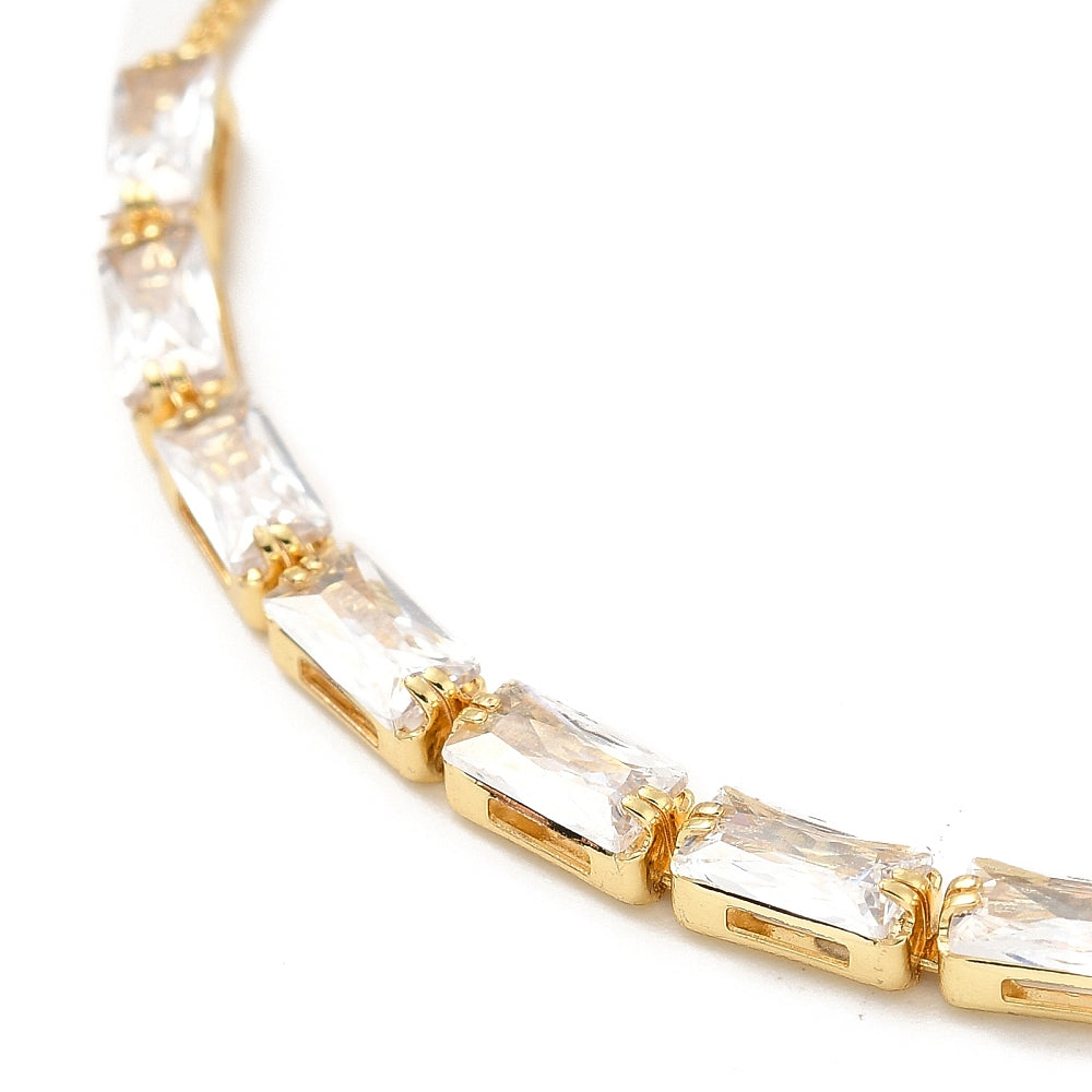Rectangular Tennis Slider Bracelet