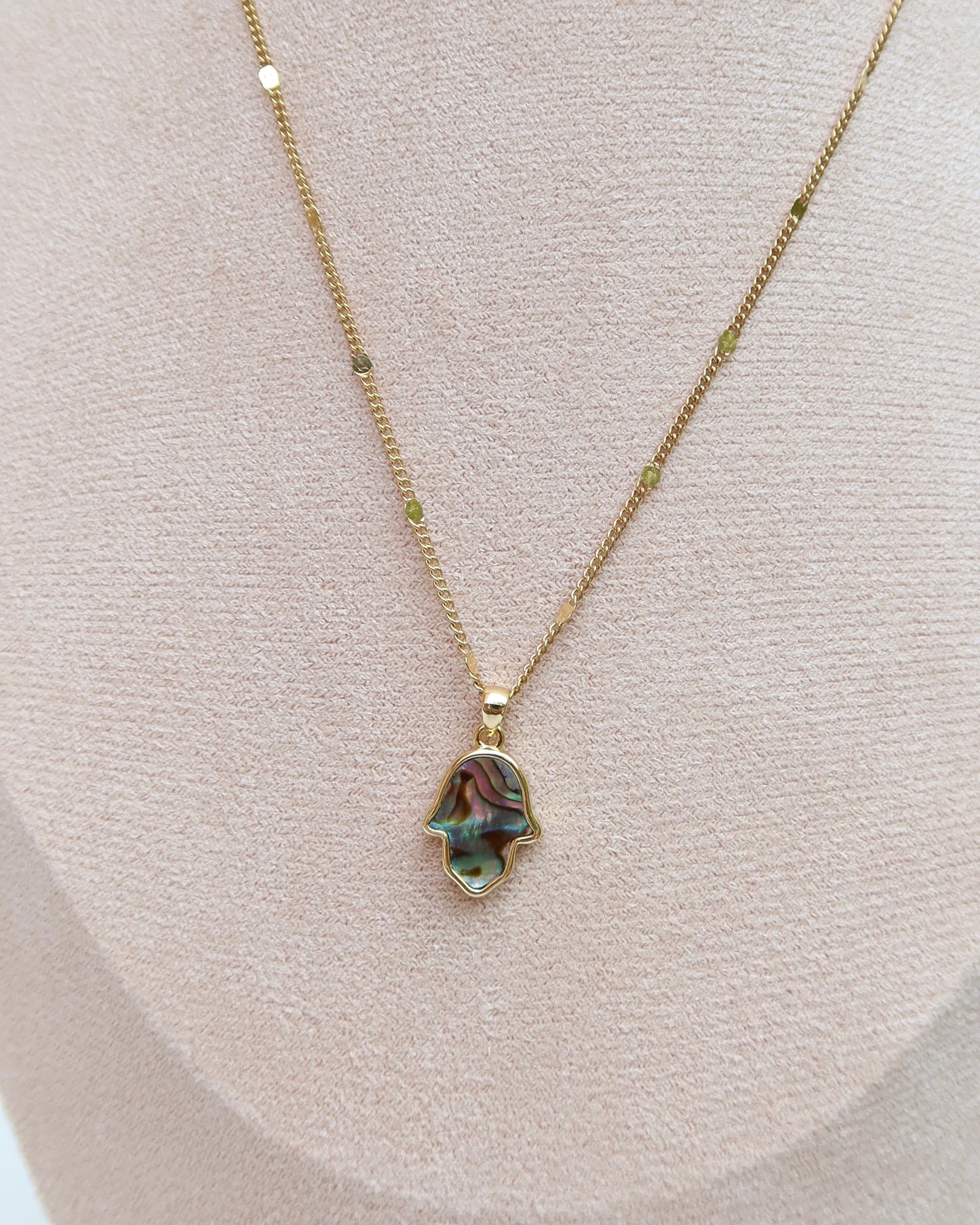 Hamsa Hand Shell Necklace