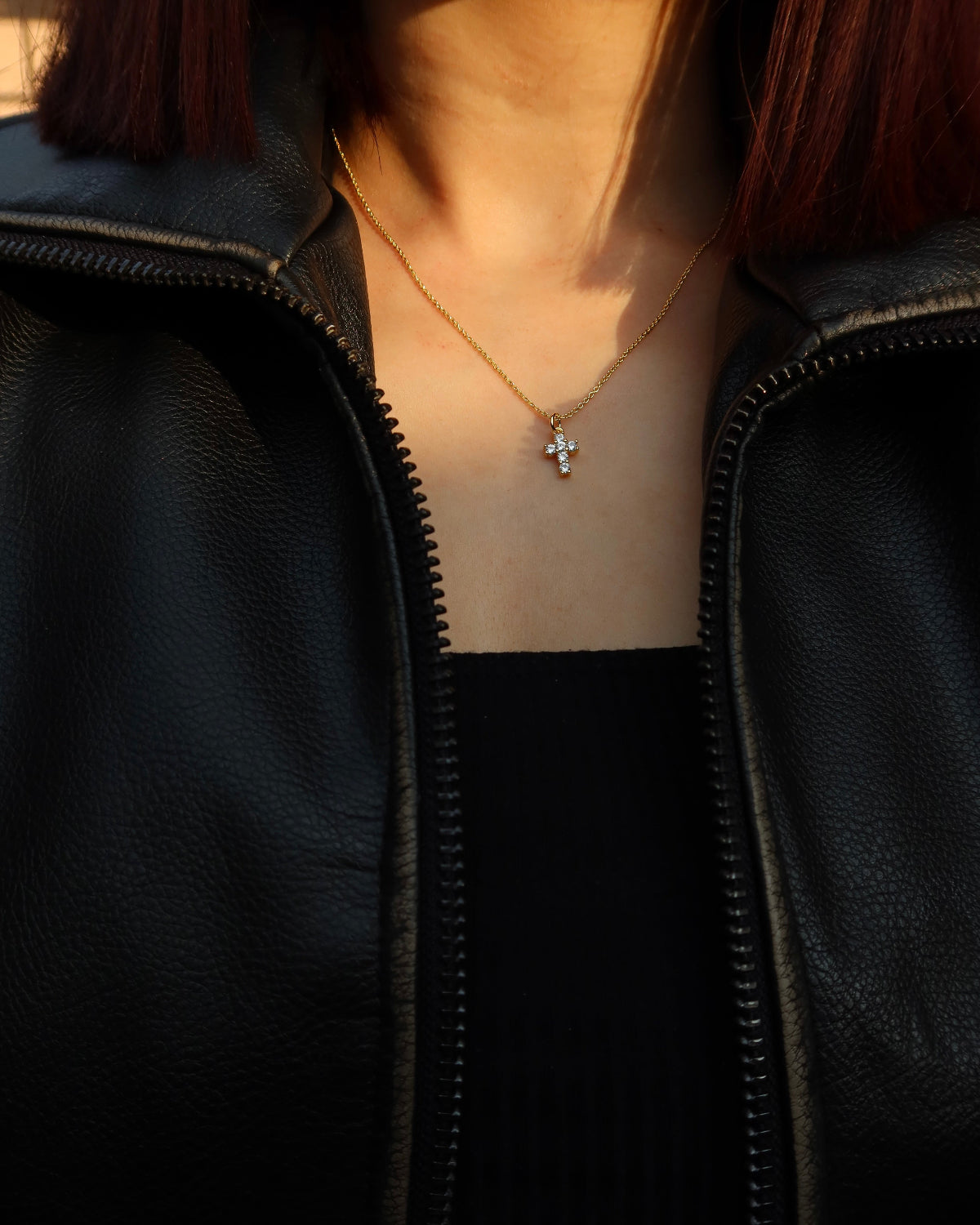 Mini Bless Cross Necklace