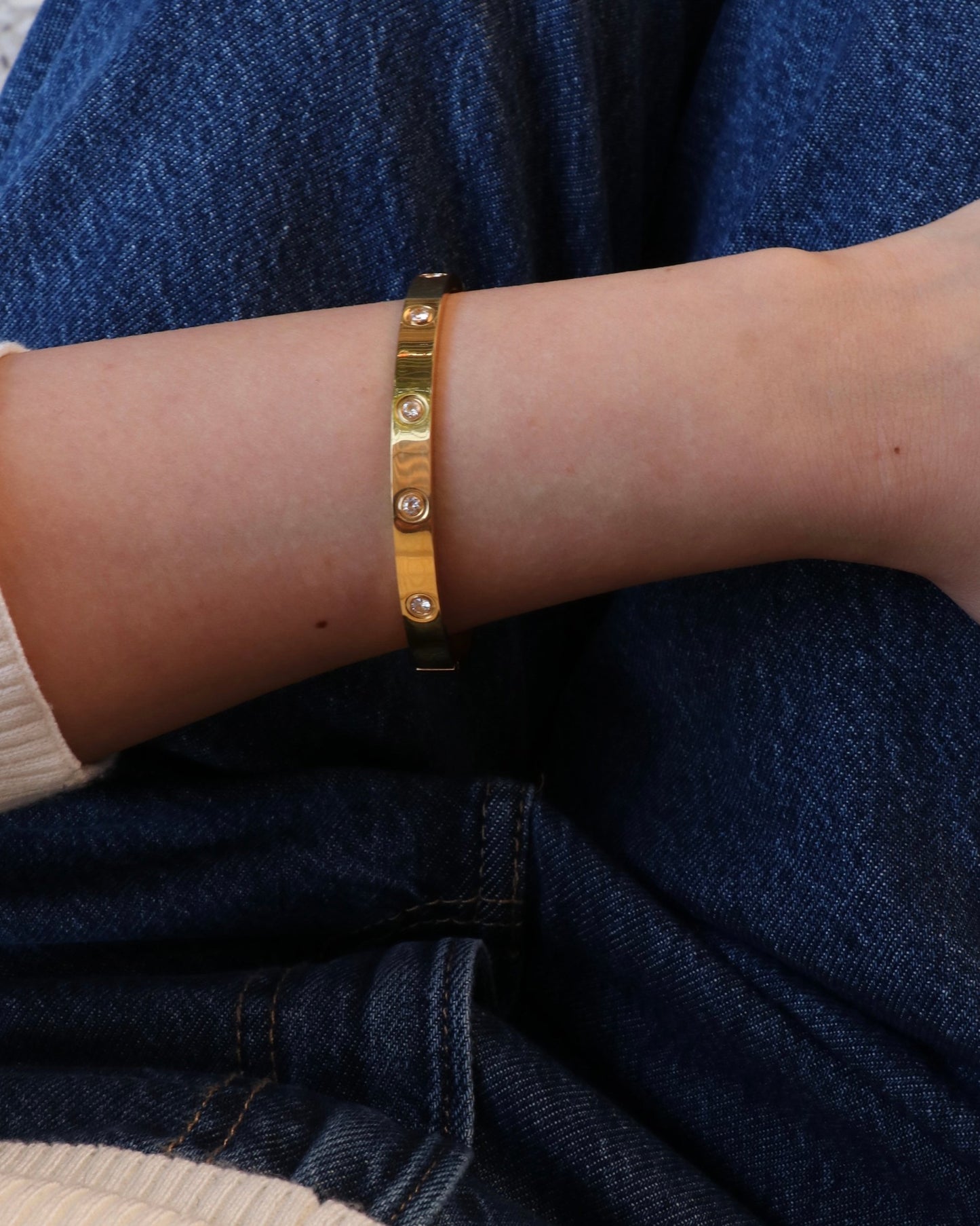 Hinged Full Moon Bracelet