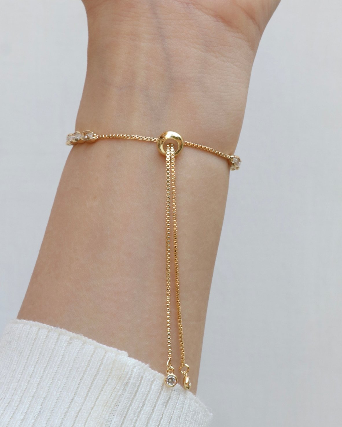 Oval Tennis Slider Bracelet