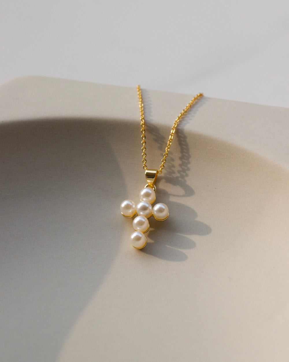 Pearl Cross Necklace
