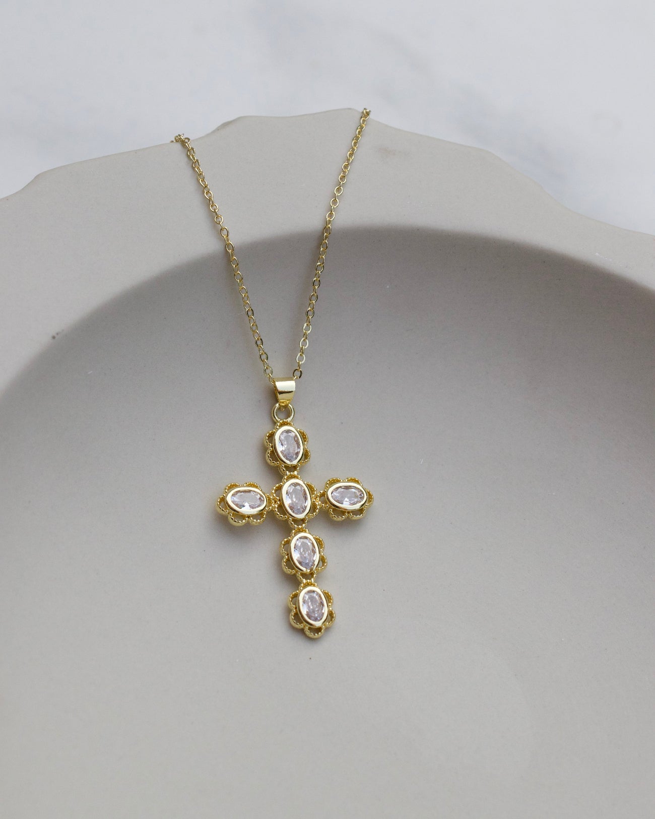 Bloom Cross Necklace