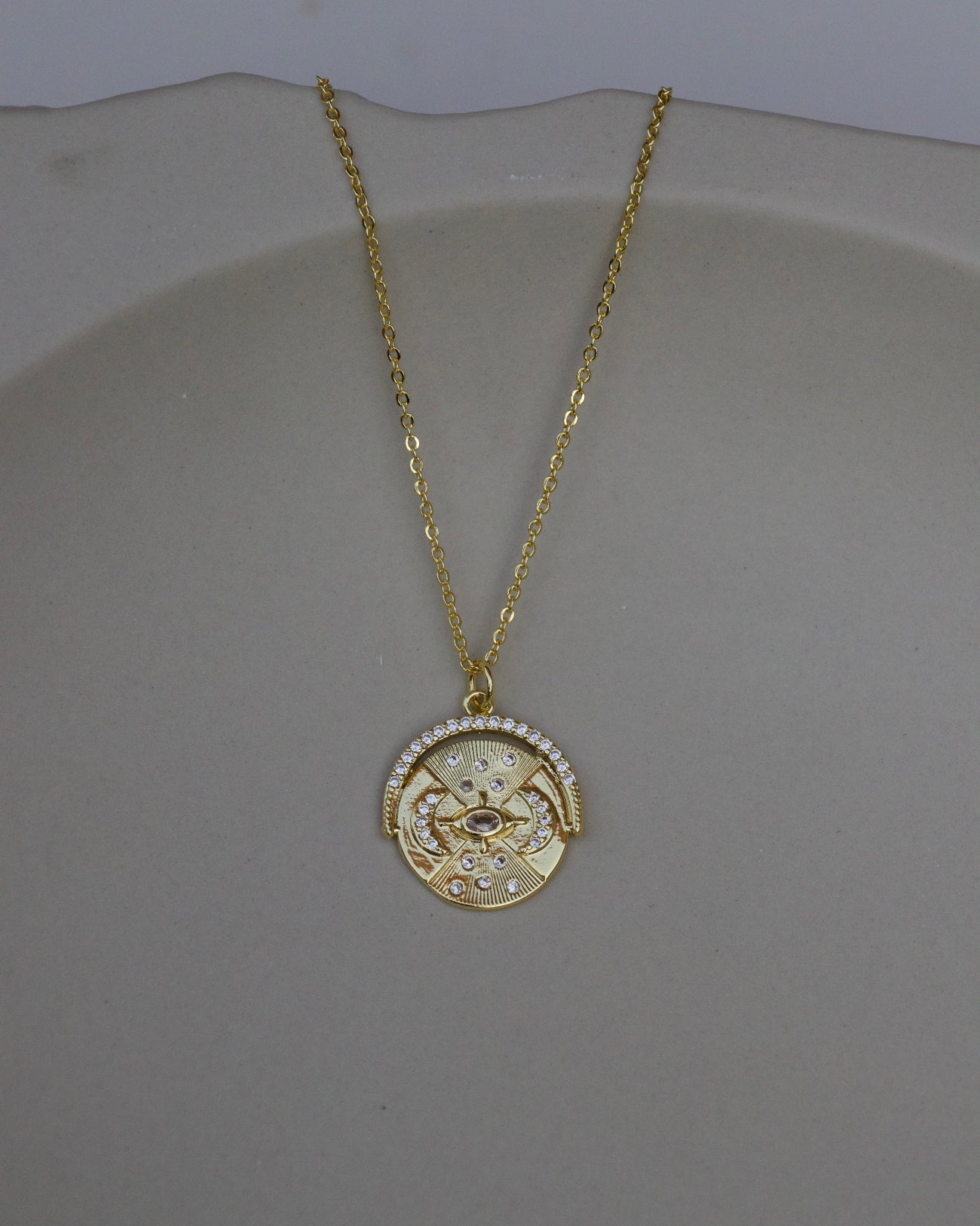 Moonlit Evil Eye Necklace