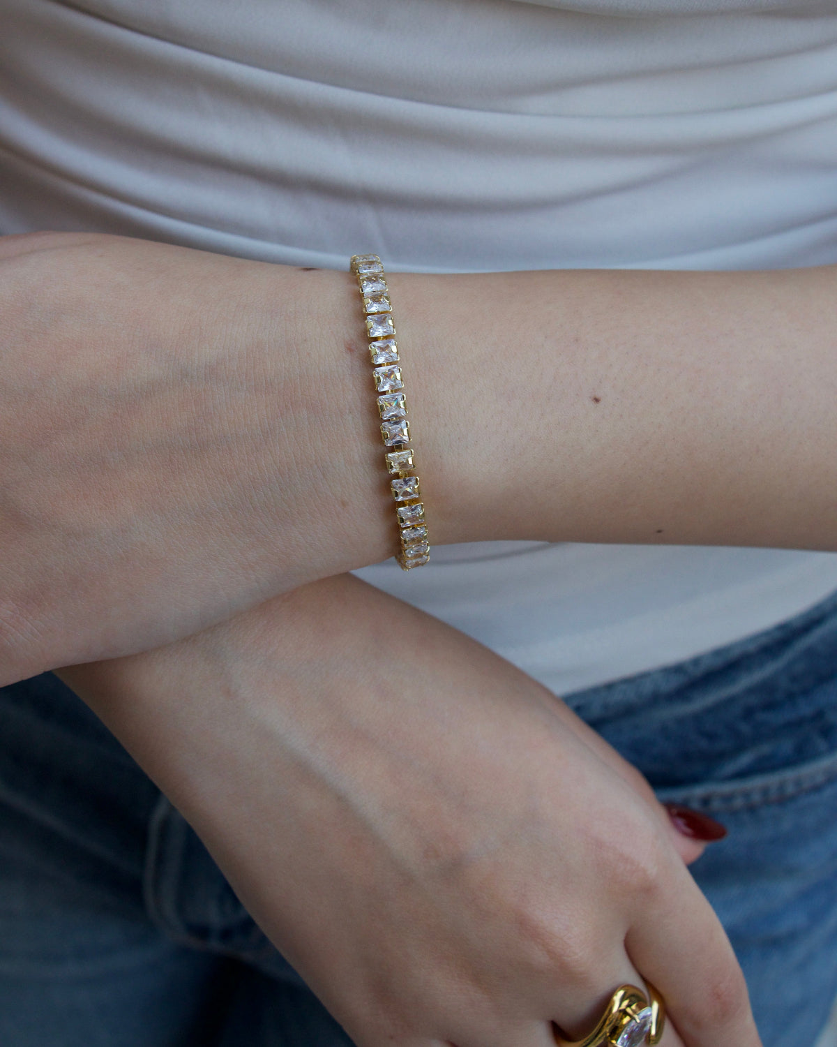 Aura Tennis Slider Bracelet