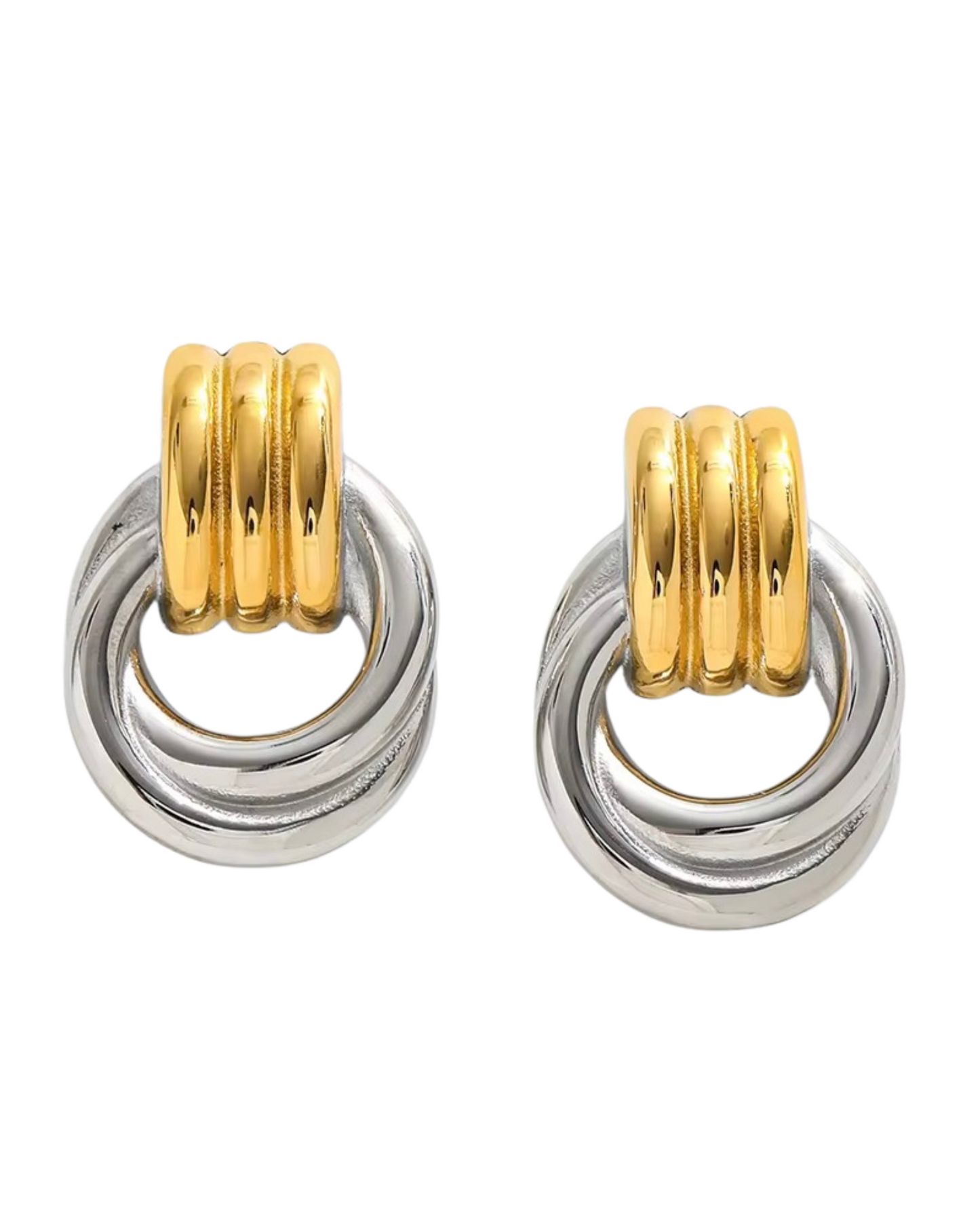 Revolve Earrings (Dual Tone)