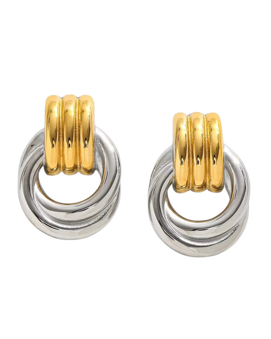 Revolve Earrings (Dual Tone)