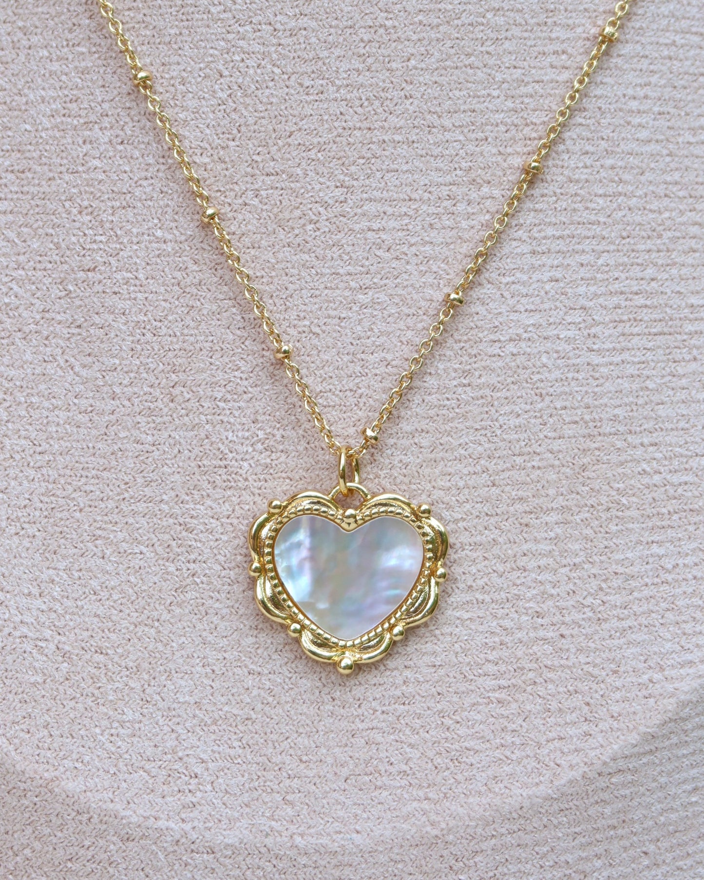 Cosmic Heart Shell Necklace