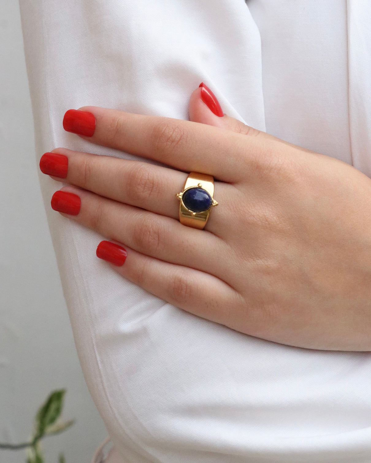 Natural Lapis Lazuli Stone Ring