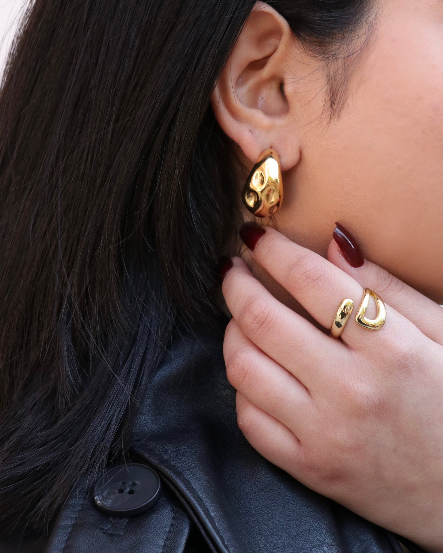 Chunky Hammered Earrings