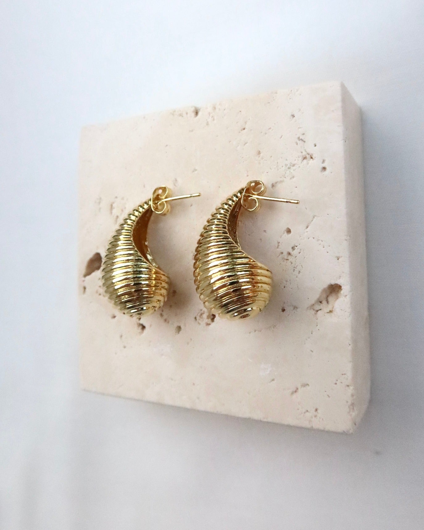 Striped Teardrop Earrings