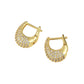 Mini Oval Studded Hoops