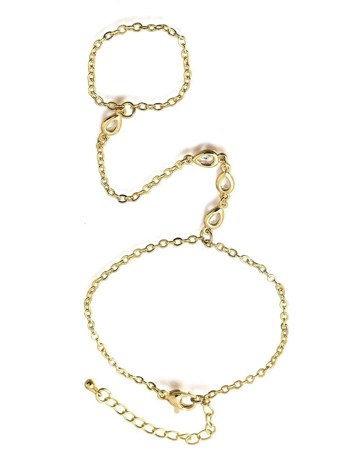 Teardrop Hand Chain Bracelet