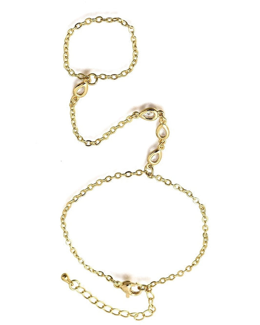 Teardrop Hand Chain Bracelet