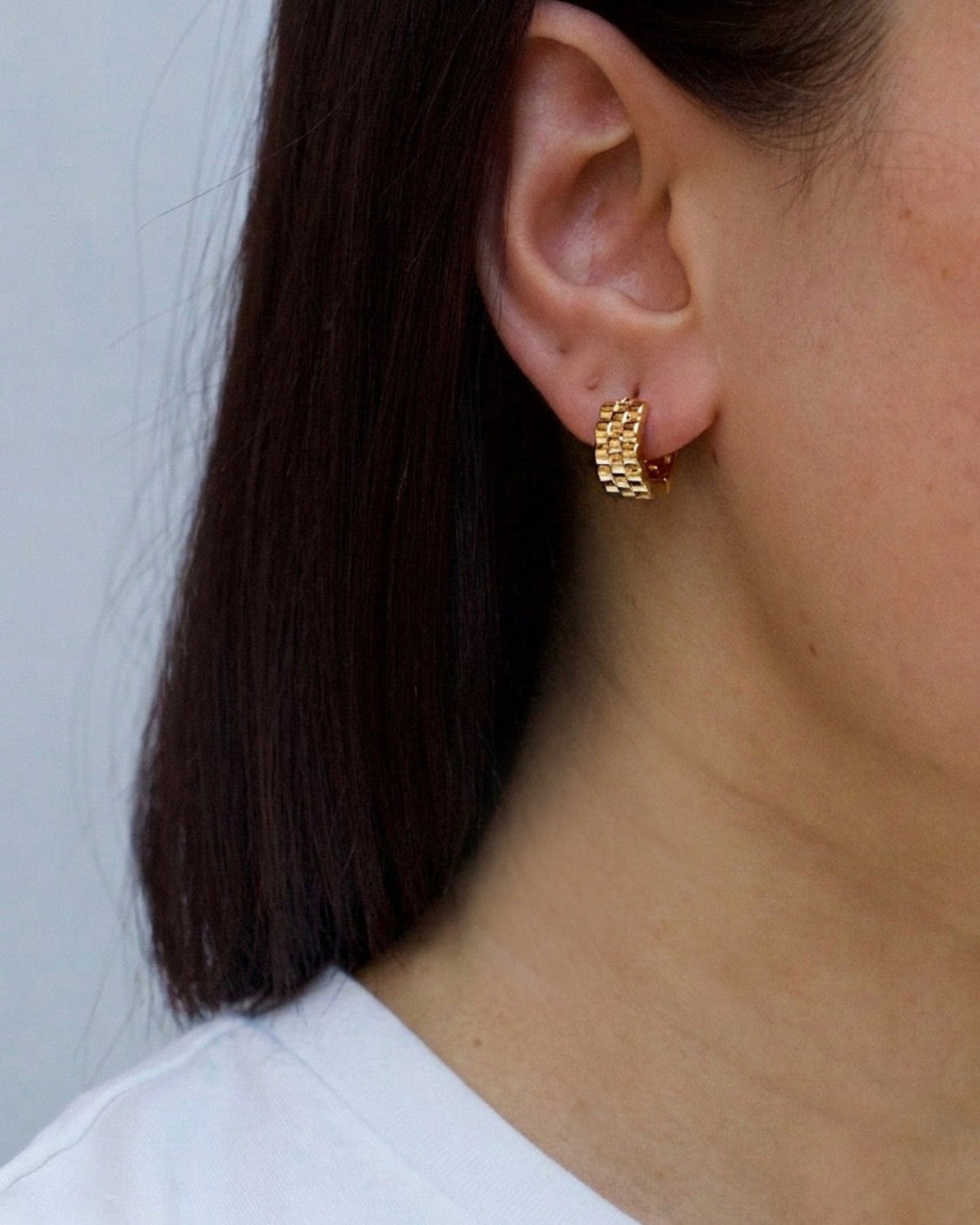 Mini Checkered Hoops