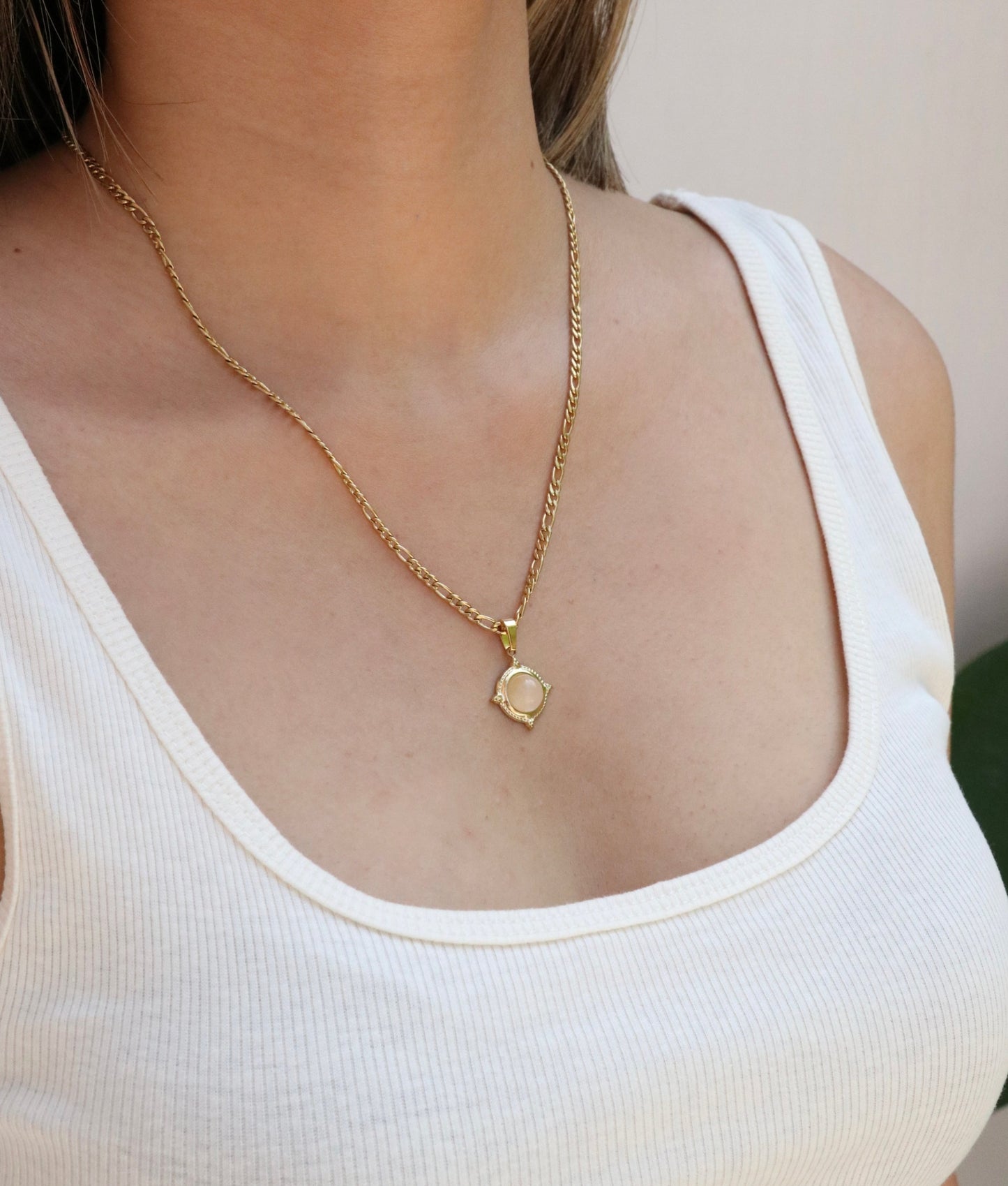 Rose Quartz Goddess Necklace