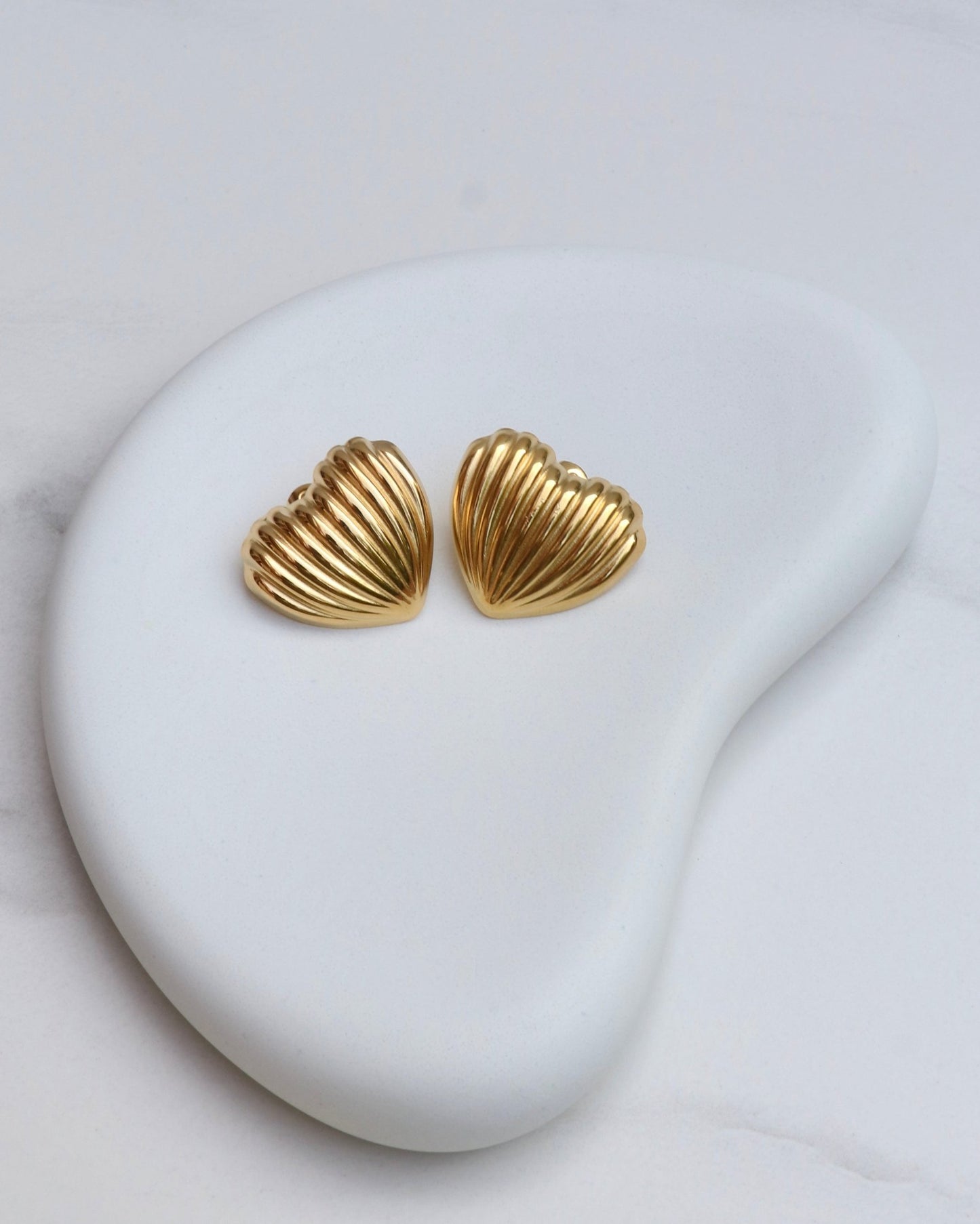 Striped Heart Earrings