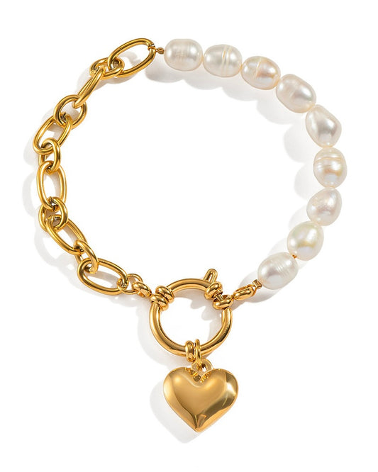 Pearl Heart Bracelet