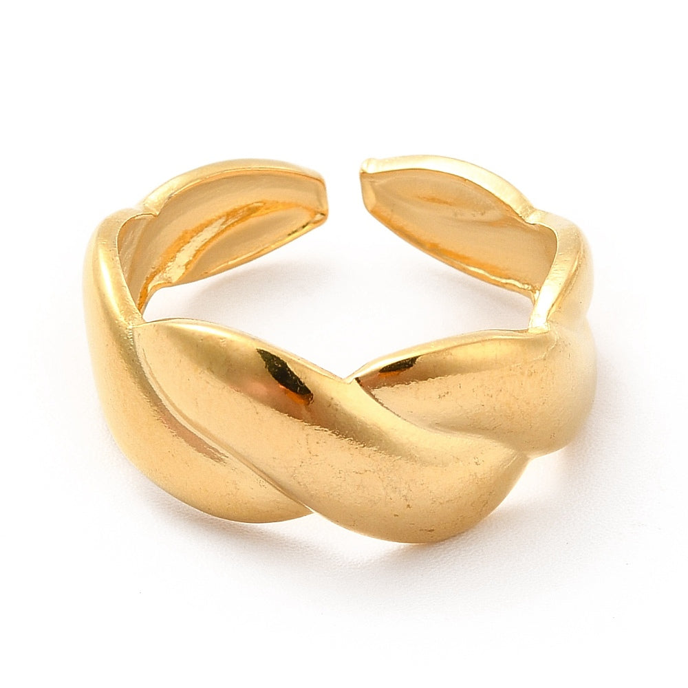 Adriana Gold Twist Ring – Forever Timeless