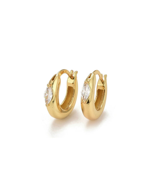 Mini Marquise Hoops