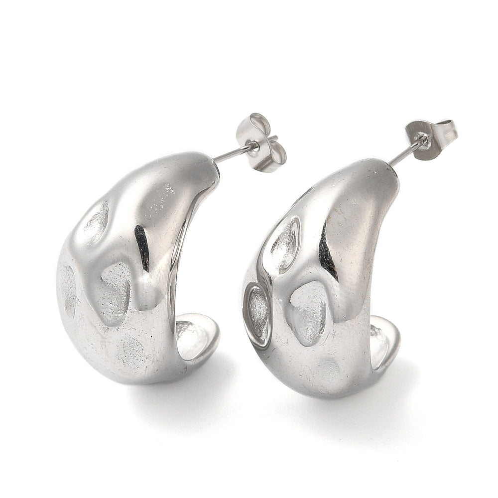 Chunky Hammered Earrings
