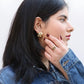 Round Hammered Earrings