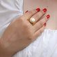 Natural White Jade Ring