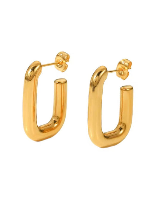 Contour U Earrings