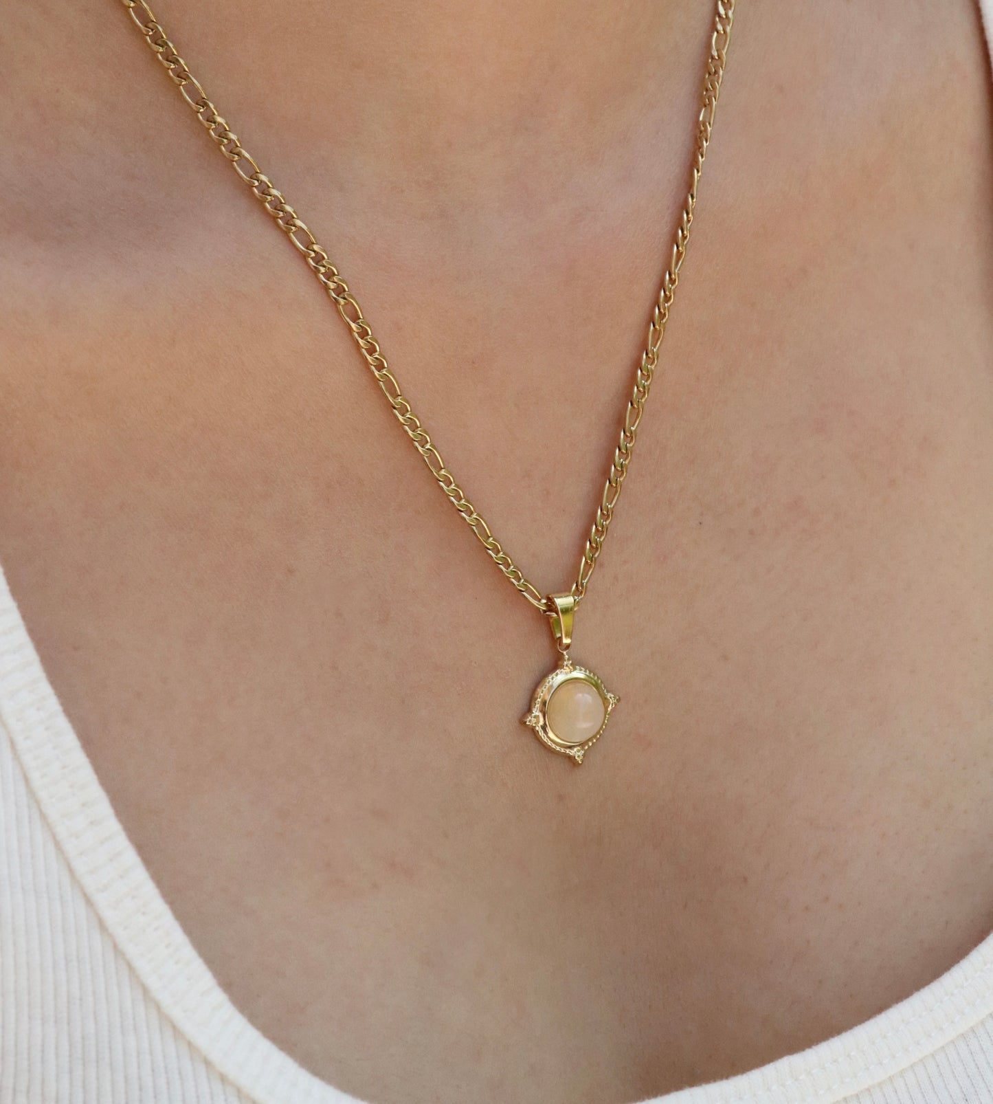 Rose Quartz Goddess Necklace