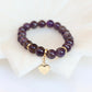Amethyst Bracelet With Heart Charm