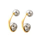 Two-Way Ball Earrings (Dual Tone)