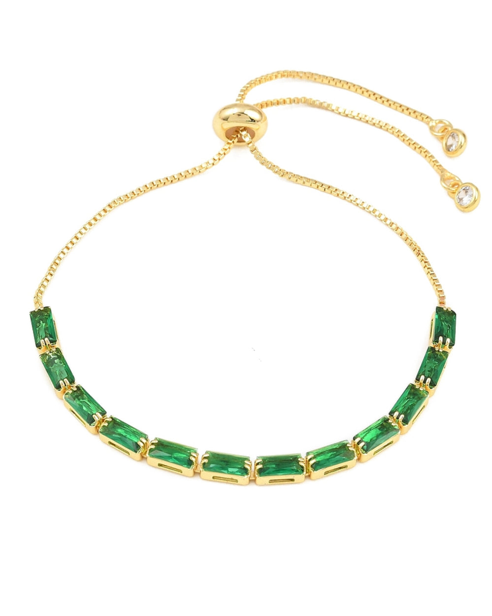 Sage Tennis Slider Bracelet