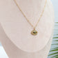 Jasper Stone Evil Eye Necklace