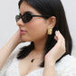 Rectangle Hammered Earrings