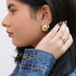 Round Hammered Earrings