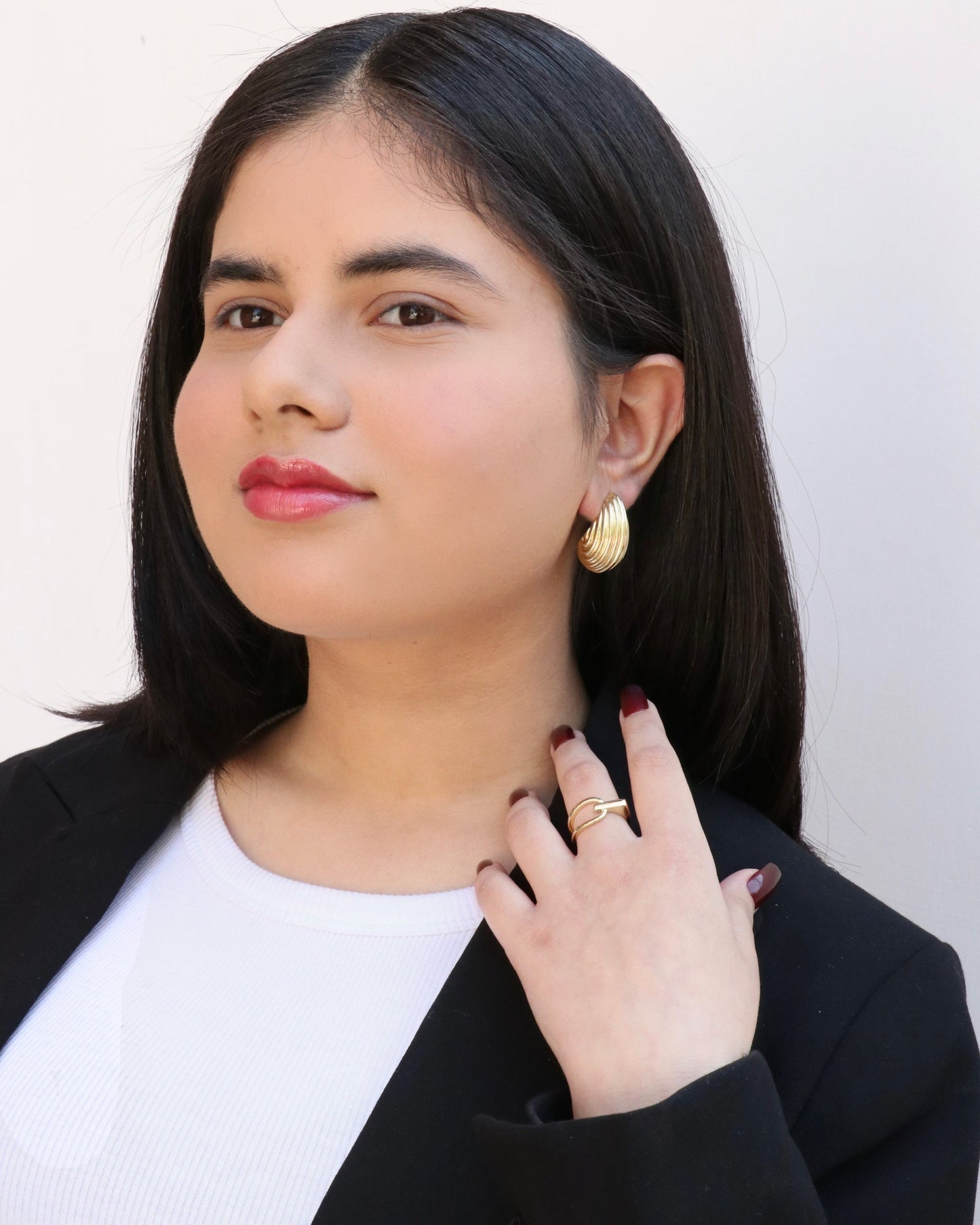 Striped Waterdrop Earrings