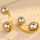Two-Way Ball Earrings (Dual Tone)
