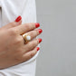 Natural White Jade Ring