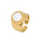 Natural White Jade Ring